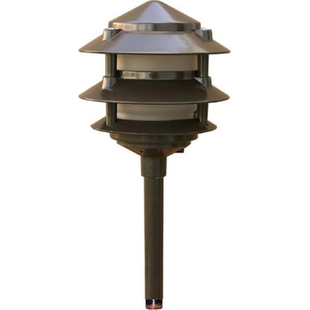 Dabmar Lighting Dabmar Lighting LV102-BZ Cast Aluminum Three Tier Pagoda Light; Bronze LV102-BZ